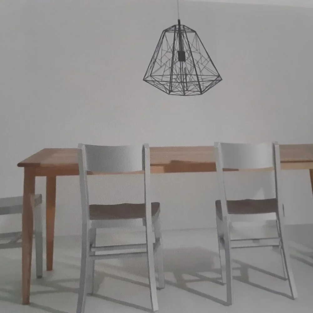 Industrial Chic Iron Light Pendant - like new (1)
